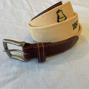 PETER MILLAR Needlepoint Golf Leather Atlantic City Country Club Belt Size 34⛳️